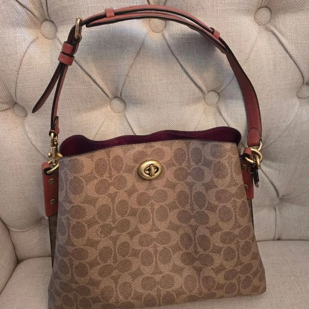 Authentic Coach Monogram Willow Brown and Tan Shoulder Bag